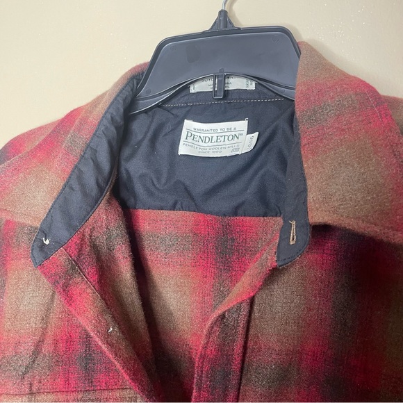 Pendleton Men’s Size XXL Long Outdoor Shirt Red Plaid 100% Wool Washable - Picture 12 of 12